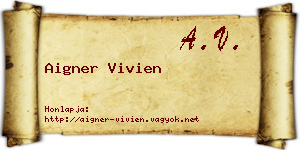 Aigner Vivien névjegykártya